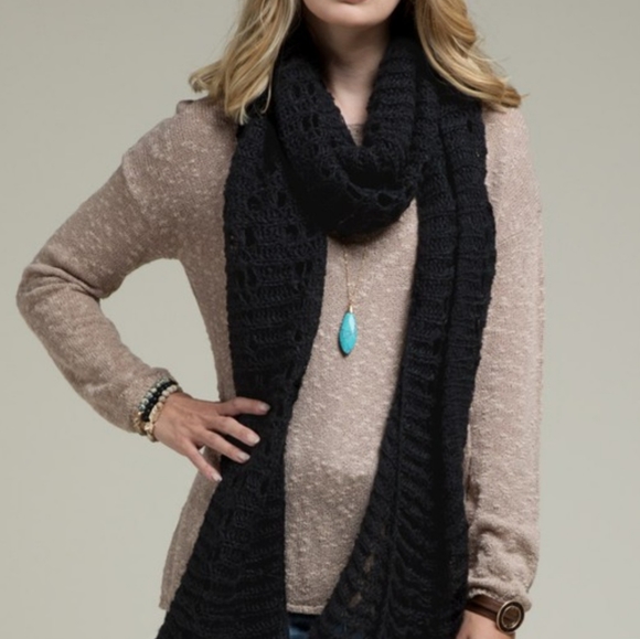 OPEN KNIT OBLONG SCARF - Picture 5 of 7